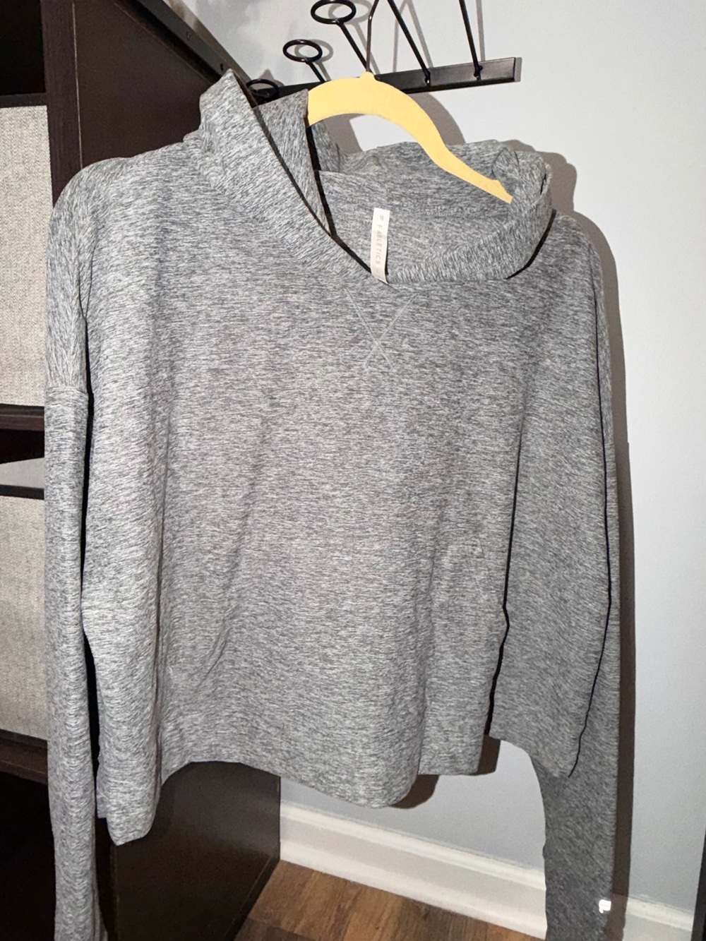 Women's Set  Fabletics Gray Lightweight Hooded Pullover Top With Matching Skort